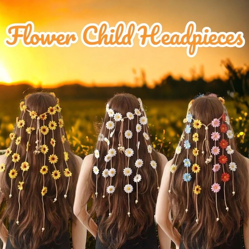 Flower Child Headband - Floral Headpiece in multiple color options. BRAND NEW!